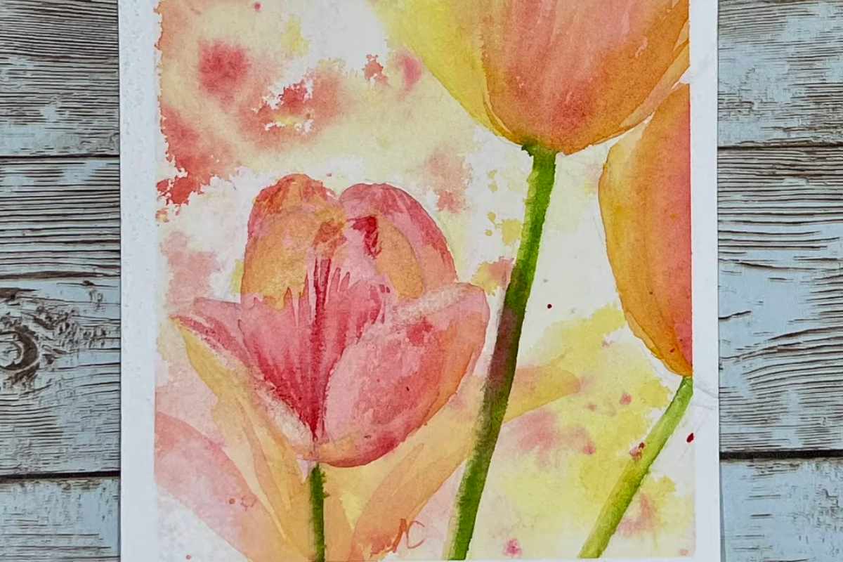 Creating the Perfect Spring with Abstract Watercolor Tulips