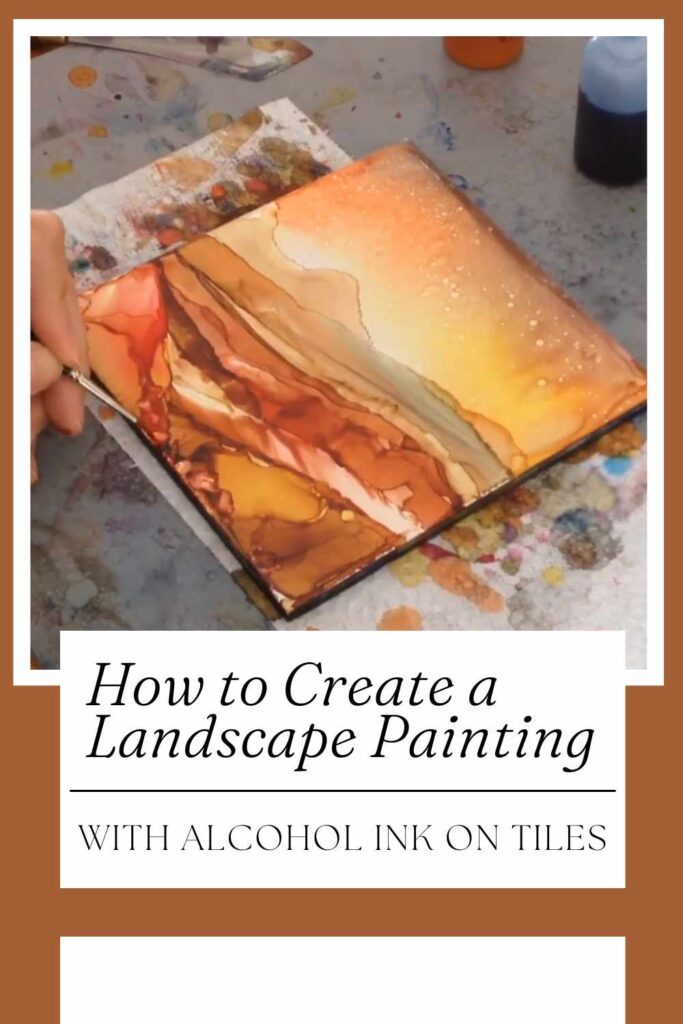 How to Create a Landscape Painting with Alcohol Ink on Tiles
