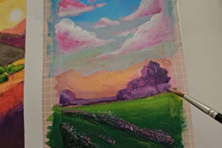 Learn to Paint Two Beautiful Acrylic Landscapes on Paper