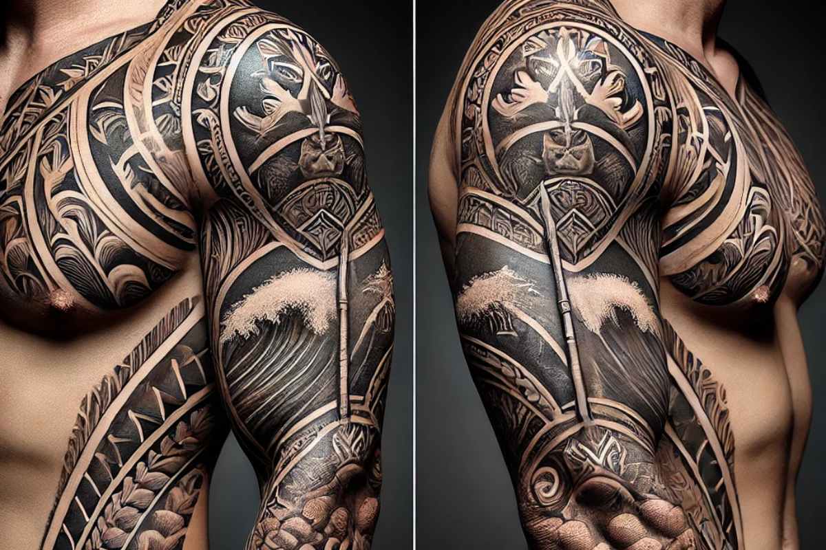 Step Up Your Style with a Polynesian Half Arm Sleeve Tattoo – Urbaki Art