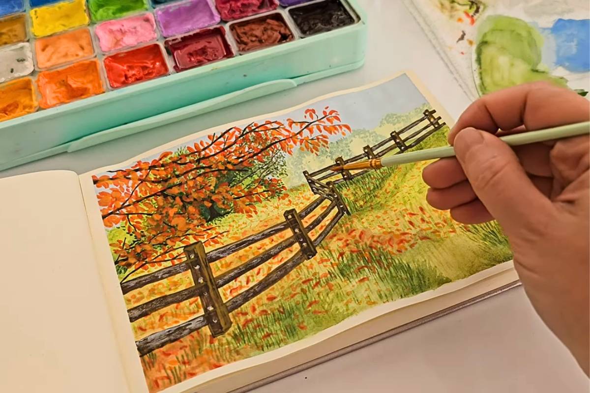 Cozy Gouache Scenes: 3 Autumn & Winter Painting Tutorials