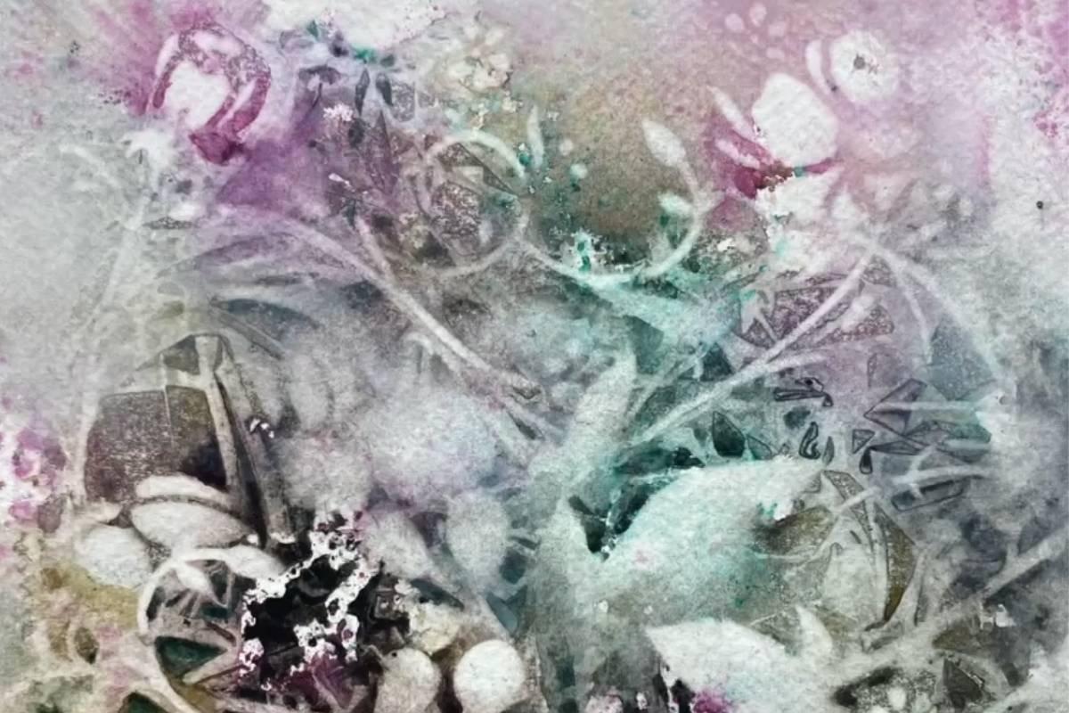 Easy Floral Backgrounds with Reverse Stenciling