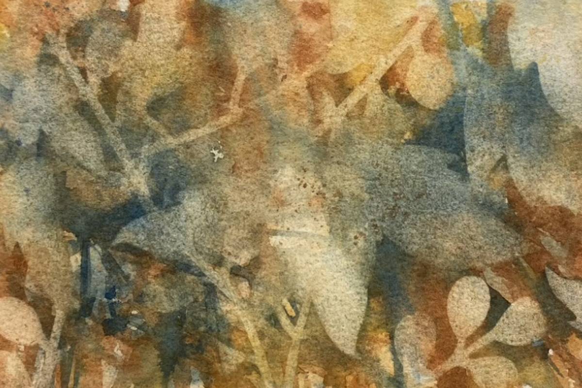 Watercolor Stencil Lifting for Art Journal Backgrounds