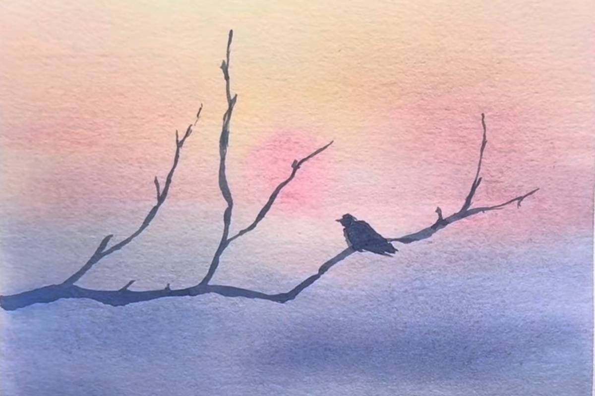 Paint a Watercolor Sunset in 10 Minutes