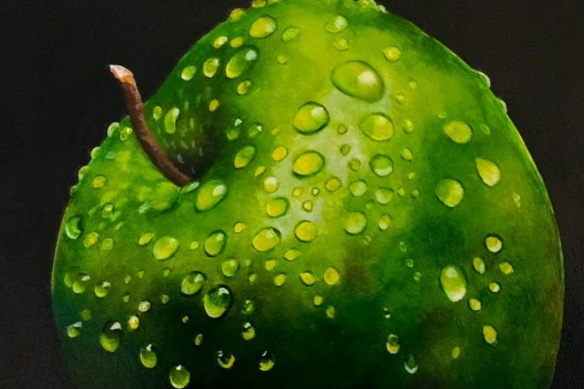 How to Paint a Realistic Green Apple in Acrylics (Step-by-Step Guide)