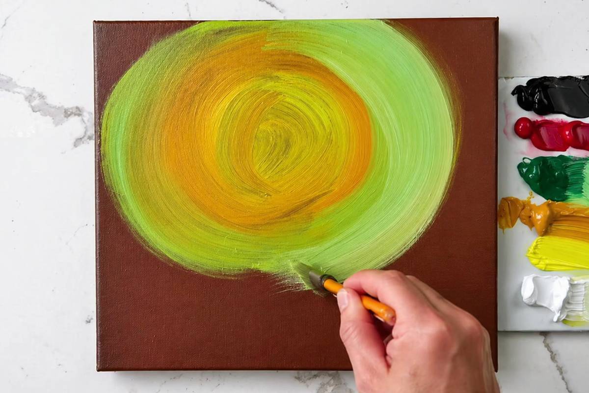 How the Oval Brush Helps You Paint a Night Desert Landscape